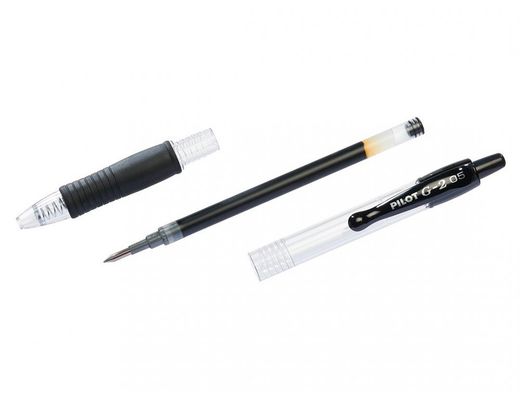 Boligrafo pilot g-2 negro tinta gel retractil sujecion de caucho en blister