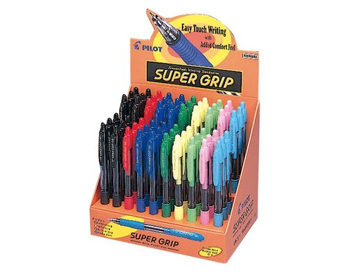 Boligrafo pilot super grip -expositor de 60 unidades