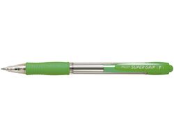 Boligrafo Pilot Super Grip Verde Claro -Retractil -Sujecion de Caucho -Tinta Base de Aceite