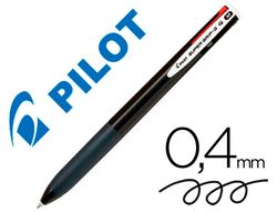 Boligrafo pilot supergrip g 4 colores retractil sujecion de caucho tinta base de aceite cuerpo color negro