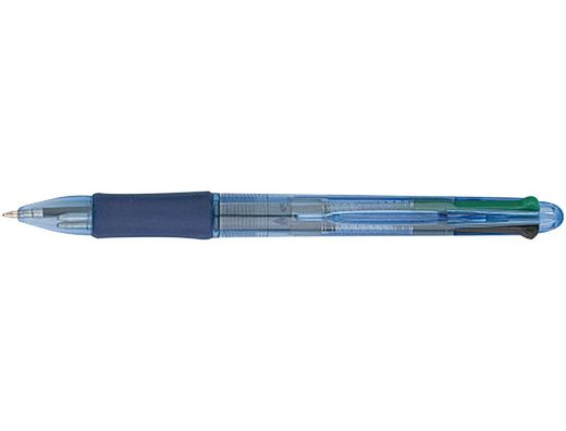 Boligrafo Q-Connect 4 en 1 Tinta 4 Colores Retractil -Con Sujecion de Caucho