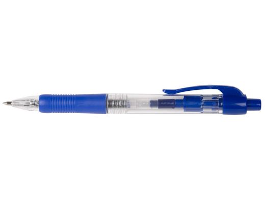 Boligrafo Q-Connect Azul Retractil -Con Sujecion de Caucho