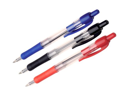 Boligrafo Q-Connect Azul Retractil -Con Sujecion de Caucho