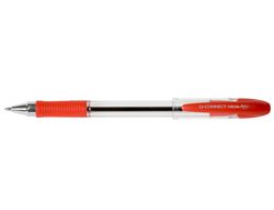 Boligrafo Q-Connect Delta Rojo -Sujecion de Caucho -Con Capuchon