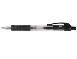 Boligrafo Q-Connect Negro Retractil -Con Sujecion de Caucho