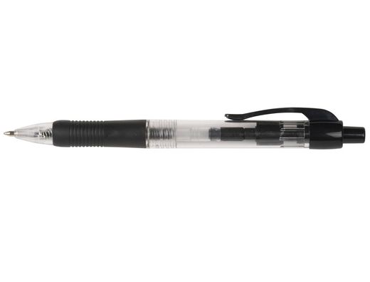 Boligrafo Q-Connect Negro Retractil -Con Sujecion de Caucho