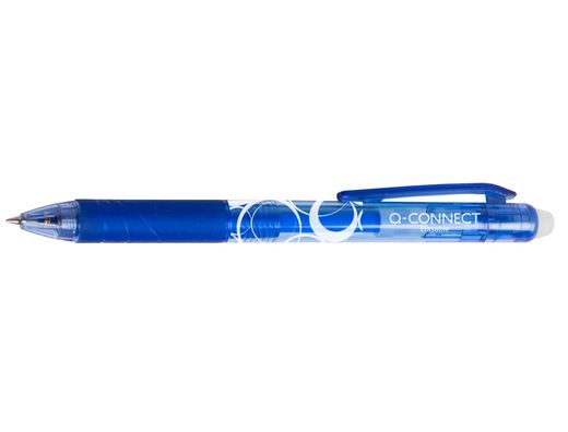Boligrafo q-connect retractil borrable 0,7 mm color azul