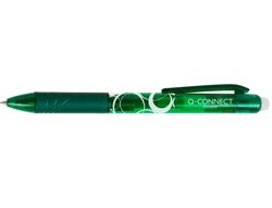 Boligrafo q-connect retractil borrable 0,7 mm color verde