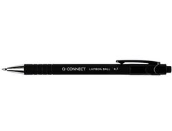 Boligrafo q-connect retractil con grip 0,7 mm color negro