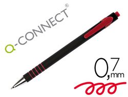 Boligrafo q-connect retractil con grip 0,7 mm color rojo