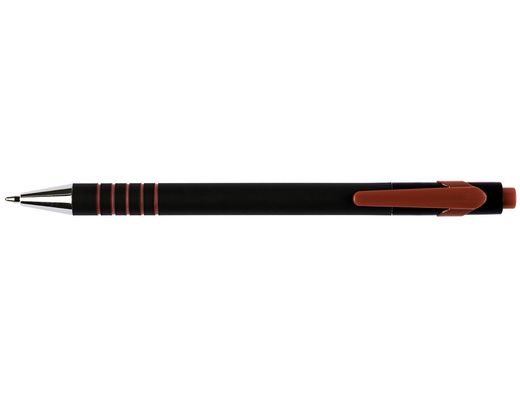 Boligrafo q-connect retractil con grip 0,7 mm color rojo