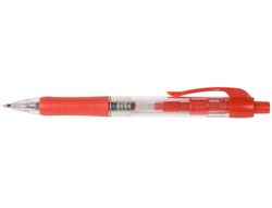 Boligrafo Q-Connect Rojo Retractil -Con Sujecion de Caucho