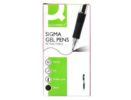 Boligrafo q-connect sigma retractil 0,5 mm color negro
