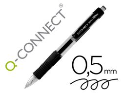 Boligrafo q-connect sigma retractil 0,5 mm color negro