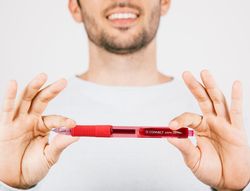 Boligrafo q-connect sigma retractil 0,5 mm color rojo