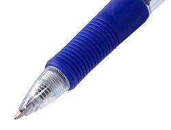 Boligrafo q-connect sigma retractil con sujecion de caucho tinta gel 0,5 mm color azul
