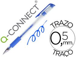 Boligrafo Q-Connect Tinta Gel Azul 0.7 mm Sujecion de Caucho