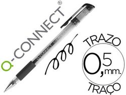 Boligrafo Q-Connect Tinta Gel Negro 0.7 mm Sujecion de Caucho