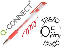 Boligrafo Q-Connect Tinta Gel Rojo 0.7 mm Sujecion de Caucho