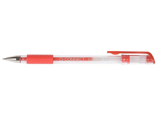 Boligrafo Q-Connect Tinta Gel Rojo 0.7 mm Sujecion de Caucho