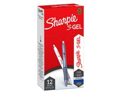 Boligrafo sharpie fashion retractil tinta gel azul 0,7 mm color azul hielo y blanco