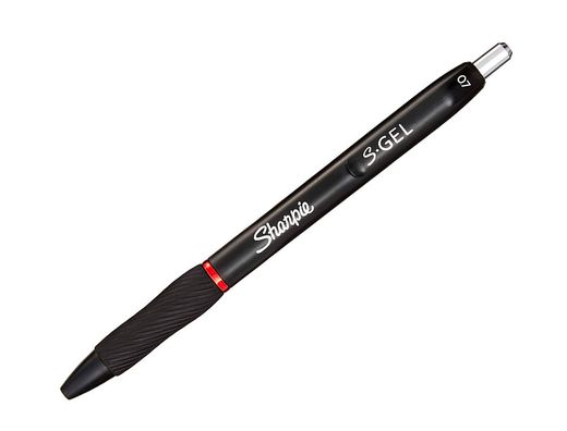 Boligrafo sharpie retractil tinta gel punta 0,7 mm color rojo