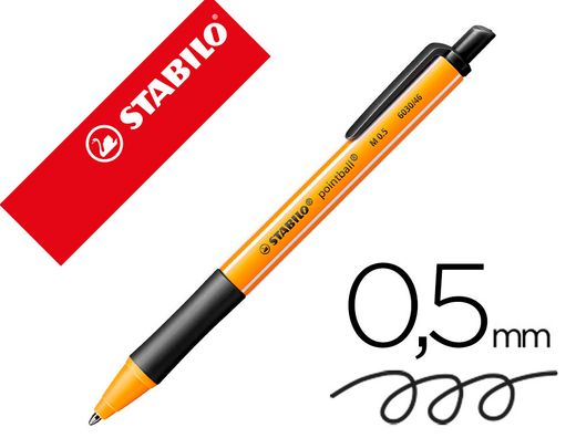 Boligrafo stabilo pointball 0,5 mm color negro