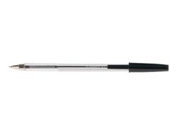 Boligrafo Transparente Q-Connect Negro Medio Kf26040