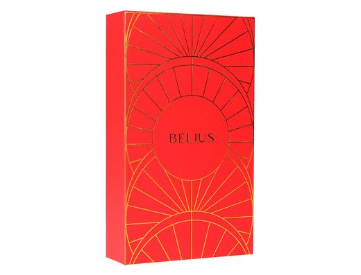 Boligrafo y estuche belius soiree color art deco granate y dorado tinta azul caja de diseño