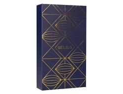 Boligrafo y estuche belius soiree color azul marino y dorado tinta azul caja de diseño