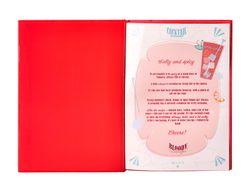 Boligrafo y wallet belius cocktails bloody mary aluminiorojo plateado relieve tinta color azul caja de diseńo