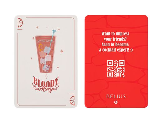 Boligrafo y wallet belius cocktails bloody mary aluminiorojo plateado relieve tinta color azul caja de diseńo