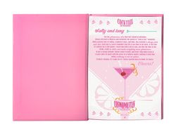 Boligrafo y wallet belius cocktails cosmopolitan aluminio rosa plateado relievetinta color azul caja diseńo