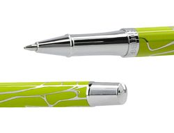 Boligrafo y wallet belius cocktails margarita aluminio verde lima plateado relieve tinta color azul caja de