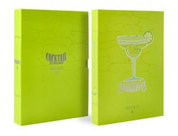 Boligrafo y wallet belius cocktails margarita aluminio verde lima plateado relieve tinta color azul caja de