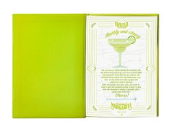 Boligrafo y wallet belius cocktails margarita aluminio verde lima plateado relieve tinta color azul caja de