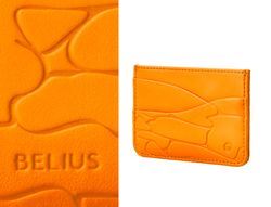 Boligrafo y wallet belius cocktails mimosa aluminio naranja plateado relieve tintacolor azul caja de diseńo