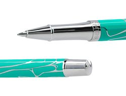 Boligrafo y wallet belius cocktails mojito aluminio verde plateado relieve tinta color azul caja de diseńo