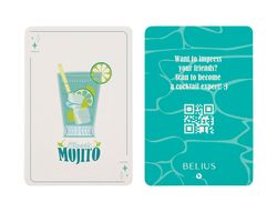 Boligrafo y wallet belius cocktails mojito aluminio verde plateado relieve tinta color azul caja de diseńo