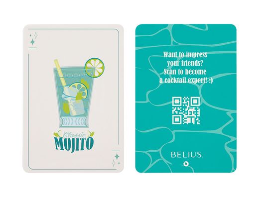 Boligrafo y wallet belius cocktails mojito aluminio verde plateado relieve tinta color azul caja de diseńo
