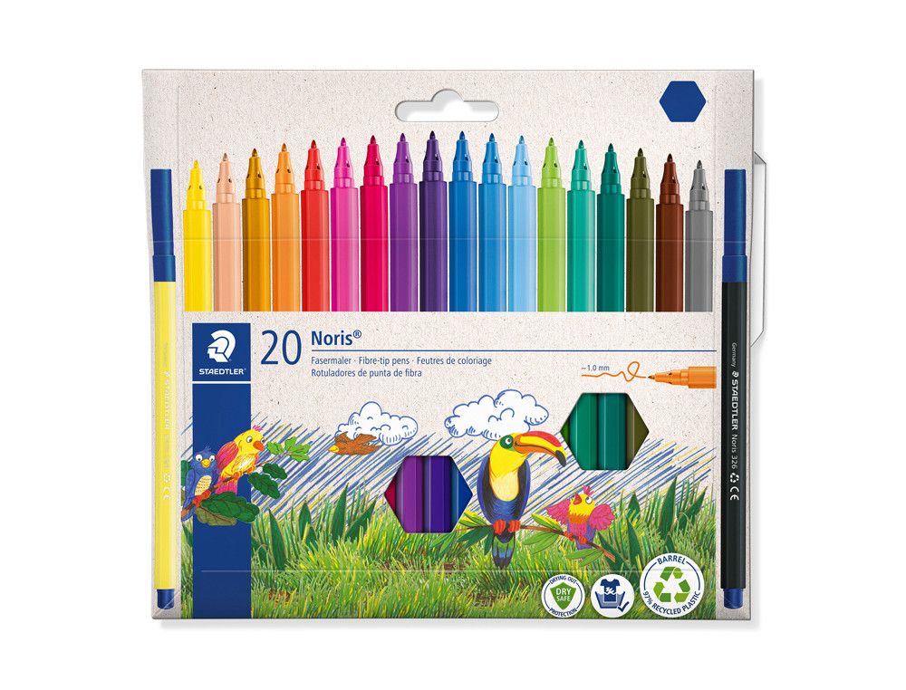 Bolsa 20 rotuladores polycolor Noris club colores surtidos Staedtler