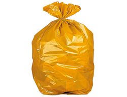 Bolsa Basura Domestica Amarilla con Autocierre 55 X 60 cm Rollo de 15 Bolsas