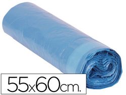 Bolsa Basura Domestica Azul Cierra Facil 55X60 Galga 120 -Rollo de 20 Unidades