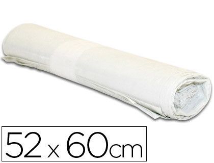 Bolsa Basura Domestica Blanca 52X60Cm Galga 70 Rollo de 20 Unidades