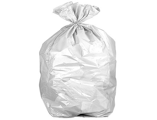 Bolsa Basura Domestica Blanca con Autocierre 55 X 56 cm Rollo de 15 Bolsas