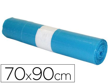 Bolsa Basura Industrial Azul 70X90Cm Galga 110 Rollo de 10 Unidades