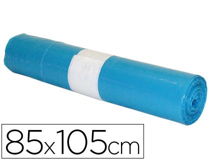 Bolsa Basura Industrial Azul 85X105Cm Galga 110 Rollo de 10 Unidades