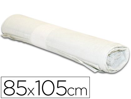 Bolsa Basura Industrial Blanca 85X105Cm Galga 110 Rollo de 10 Unidades