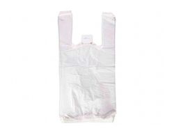 Bolsa camiseta reciclada 70% blanca 50 mc 35x50 cm apta legislacion de bolsas 2021