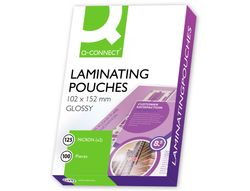 Bolsa de plastificar q-connect 102 x 152 mm 125 mc carnet de futbol caja de 100 unidades